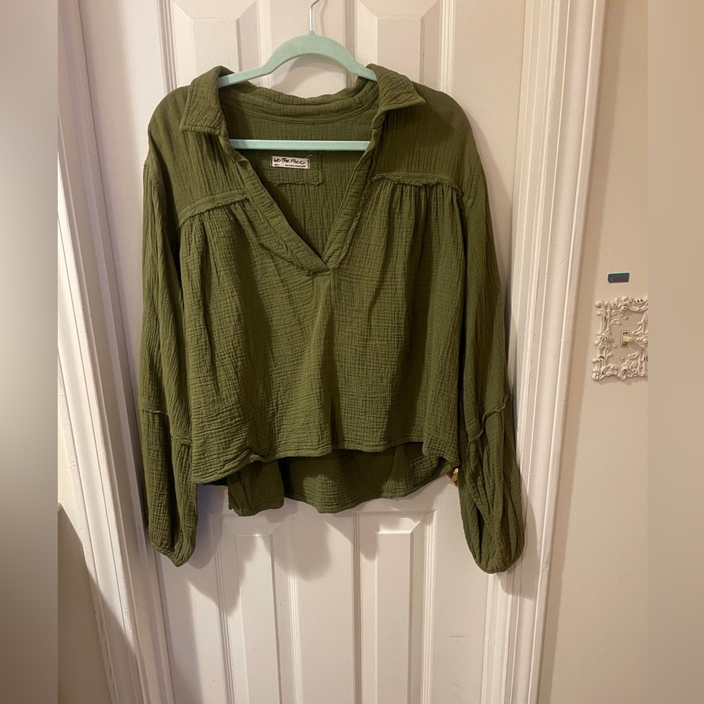 We the free- Free people green blouse